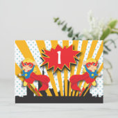 Invitation Anniversaire des Twins Superhero| Filles blondes (Debout devant)