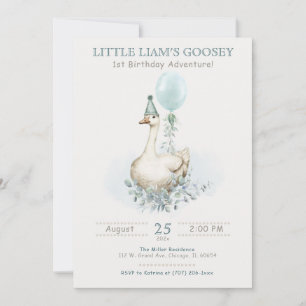 Invitation Anniversaire des un an sur le thème de l'oie modif