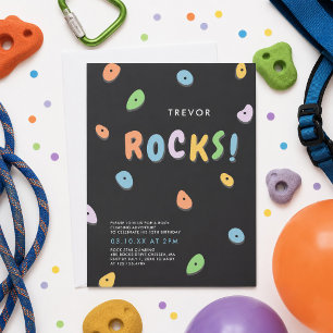 Invitation Anniversaire d'escalade de roche