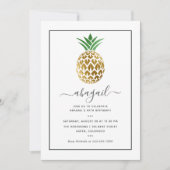 Invitation Anniversaire d'été à l'ananas (Devant)