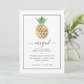 Invitation Anniversaire d'été à l'ananas (Debout devant)