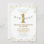 Invitation Anniversaire d'étincelle de parties scintillantes (Devant)