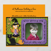 Invitation Anniversaire d'Halloween (Devant / Derrière)