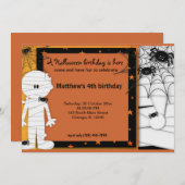 Invitation Anniversaire d'Halloween (Devant / Derrière)