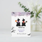 Invitation anniversaire d'Halloween (Debout devant)