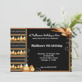 Invitation Anniversaire d'Halloween (Debout devant)