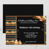 Invitation Anniversaire d'Halloween (Devant / Derrière)