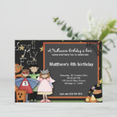 Invitation Anniversaire d'Halloween (Debout devant)