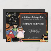 Invitation Anniversaire d'Halloween (Devant / Derrière)