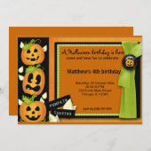 Invitation Anniversaire d'Halloween (Devant / Derrière)