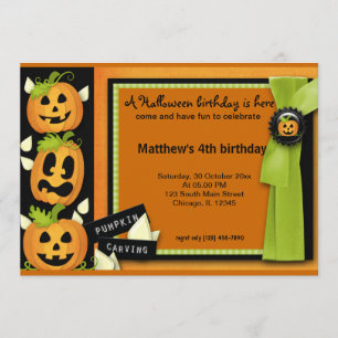 Invitation Anniversaire d'Halloween