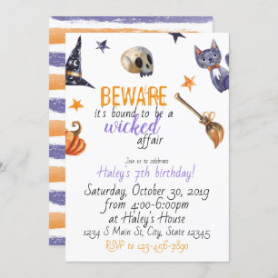 Invitation Anniversaire d'Halloween