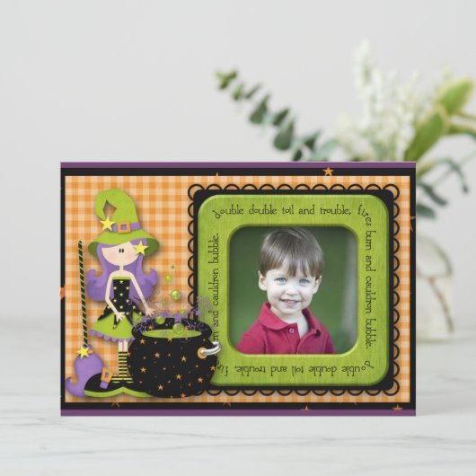 Invitation Anniversaire d'Halloween (Debout devant)