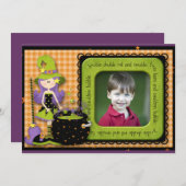 Invitation Anniversaire d'Halloween (Devant / Derrière)