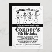 Invitation Anniversaire d'Halloween (Devant / Derrière)