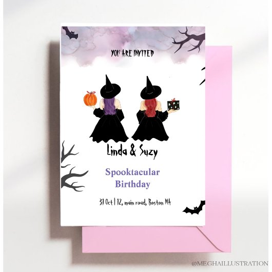 Invitation anniversaire d'Halloween