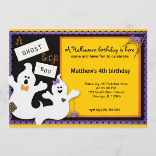 Invitation Anniversaire d'Halloween