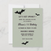 Invitation anniversaire d'Halloween (Dos)