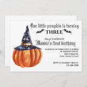 Invitation Anniversaire d'Halloween (Devant / Derrière)