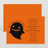 Invitation Anniversaire d'Halloween (Devant / Derrière)