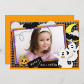 Invitation Anniversaire d'Halloween (Devant / Derrière)