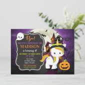 Invitation Anniversaire d'Halloween à Unicorne (Debout devant)