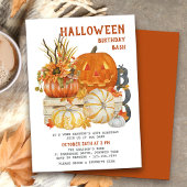Invitation Anniversaire d'Halloween Bash Rustic Farmhouse Cit