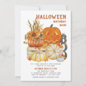 Invitation Anniversaire d'Halloween Bash Rustic Farmhouse Cit (Devant)