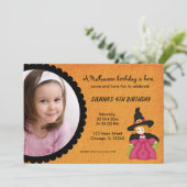 Invitation Anniversaire d'Halloween de cuisine (orange) (Debout devant)