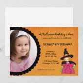 Invitation Anniversaire d'Halloween de cuisine (orange) (Devant / Derrière)