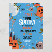 Invitation Anniversaire d'Halloween Deux garçons Fête Fantôme (Devant / Derrière)