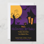 Invitation Anniversaire d'Halloween éffrayant (Devant)