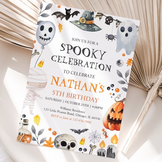 Invitation Anniversaire d'Halloween effrayant