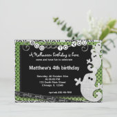 Invitation Anniversaire d'Halloween éffrayant (Debout devant)