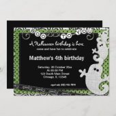 Invitation Anniversaire d'Halloween éffrayant (Devant / Derrière)