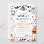 Invitation Anniversaire d'Halloween effrayant (Devant)