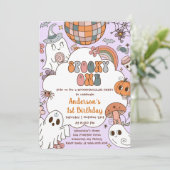 Invitation Anniversaire d'Halloween Éffrayant une fête (Debout devant)