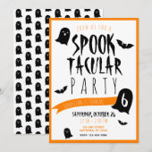 Invitation Anniversaire d'Halloween Fantastique avec des Fant (Devant / Derrière)