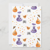 Invitation Anniversaire d'Halloween, Fête du costume, Fête de (Dos)