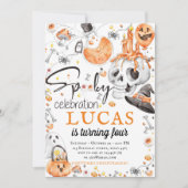 Invitation Anniversaire d'Halloween Fête Éffrayante (Devant)