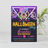 Invitation Anniversaire d'Halloween fête Éffrayante Anniversa (Debout devant)