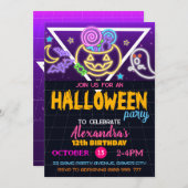 Invitation Anniversaire d'Halloween fête Éffrayante Anniversa (Devant / Derrière)