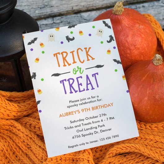 Invitation Anniversaire d'Halloween | Fête Éffrayante | Parti