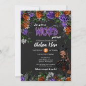 Invitation Anniversaire d'Halloween méchant ou fête du costum (Devant)