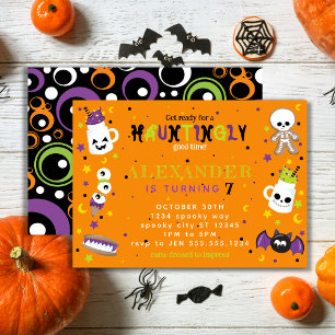 Invitation Anniversaire d'Halloween orange