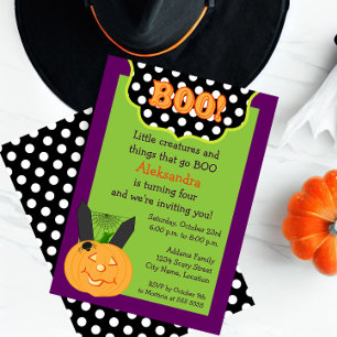 Invitation Anniversaire d'Halloween pour enfants amusants