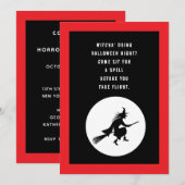 Invitation Anniversaire d'Halloween pour enfants - Petite sor (Devant / Derrière)