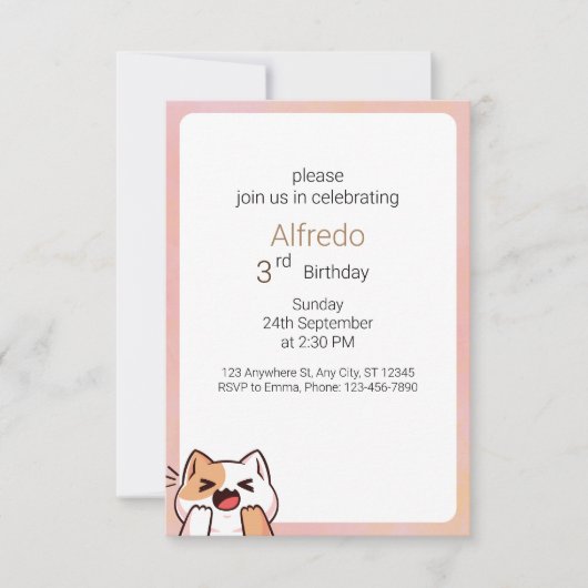Invitation Anniversaire d'Halloween simple (Devant)