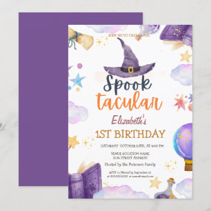 Invitation Anniversaire d'Halloween Spook Tacular aquarelle