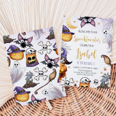 Invitation Anniversaire d'Halloween Violet Fantastique
